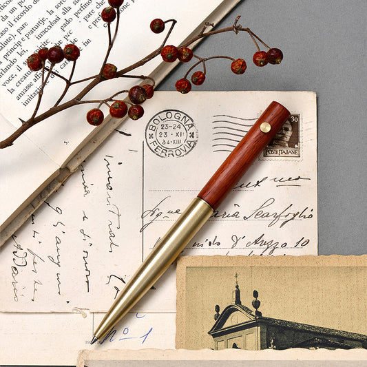 Pen 02 Safflower pear brass signature pen Men's business office high-grade high appearance level gift box Signature Jewel pen Graduation gift for girls personal customization