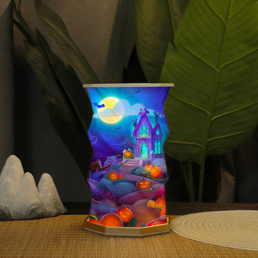 Custom Phantom Spiral Lamp â Halloween Edition with Personal Image Upload