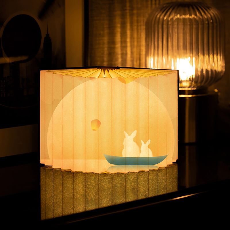 Mid-Autumn Festival Pleated Paper Lamp - Golden Harvest Light