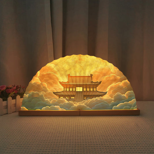Mid-Autumn Festival Fan Lamp – Foldable Moonlight LED for Festive Ambience