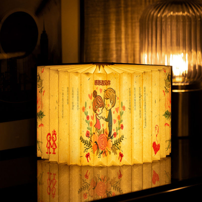 Practical bedside night light customized signature Chinese culture book light