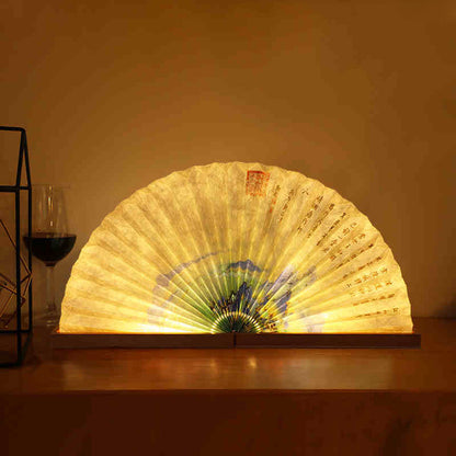 2025 New Year Snake Ancient Art Fan·Built-in Night Light·Business Gift·Customizable LOGO