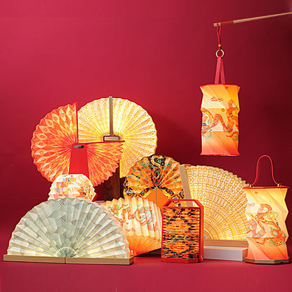 Chinese artwork ancient style paper art lamp·Customized high-end business gifts·China travel souvenirs·Book lamp