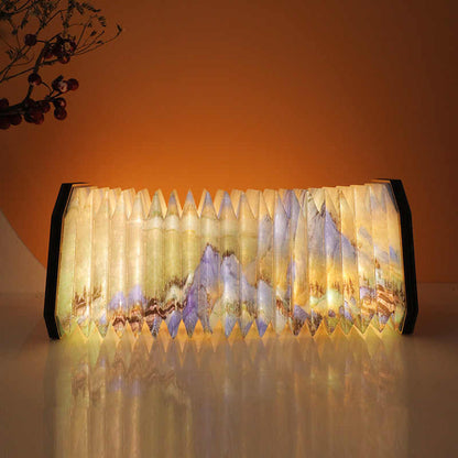 Thousand Miles of Rivers and Mountains Organ Lamp·Paper Carving Lamp DIY·Chinese Style Mid-Autumn Festival Lamp·Forbidden City Cultural and Creative Book Lamp·Ancient Style Ornaments