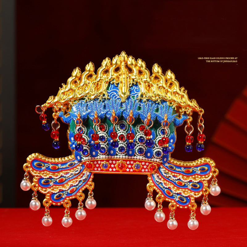 Empress Xiaoduan Phoenix Crown Fridge Magnet, Palace Museum Cultural Gift & Home Decor Souvenir