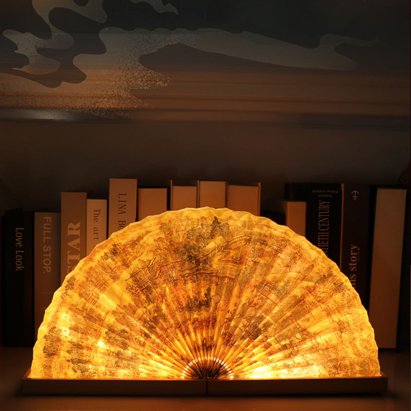 Send creative night lights to leaders, Qingming Riverside Scene ornaments, corporate gifts, customized Chinese style Forbidden City cultural and creative book lamps