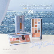 perfectdiary Designer Eyes And Cheeks Palette (Denim Limited Edition)云纱眼影综合盘