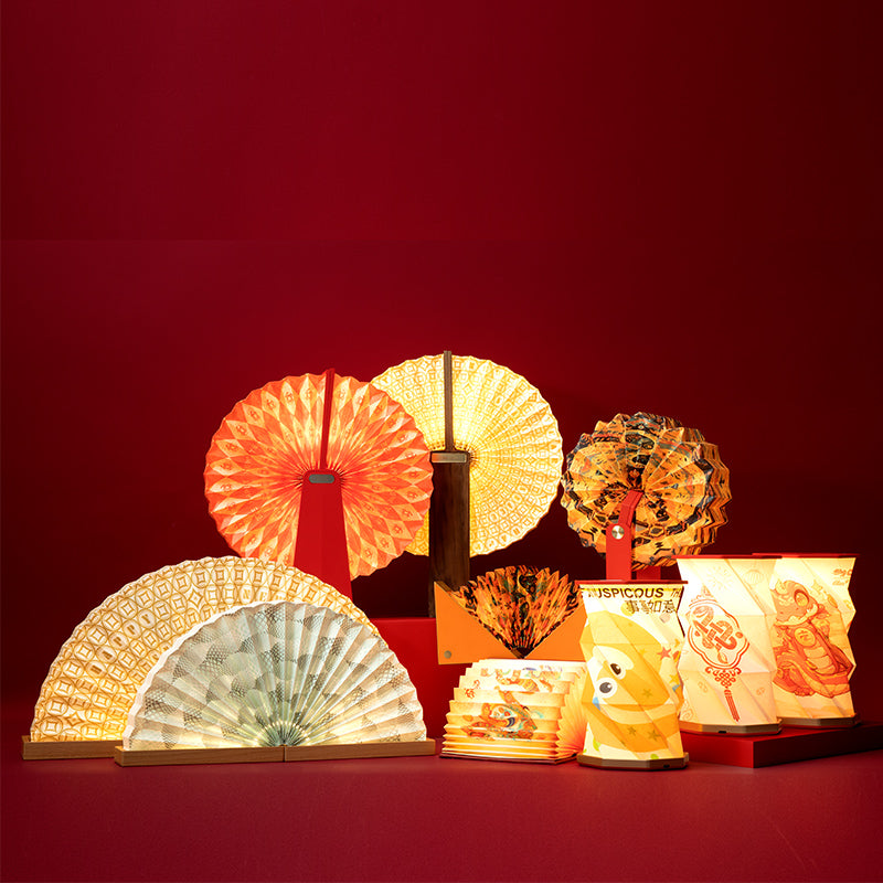 Chinese artwork ancient style paper art lamp·Customized high-end business gifts·China travel souvenirs·Book lamp