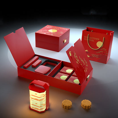 Chinese ancient art lamp·New creative book lamp·Mid-Autumn Festival high-end mooncake gift box·Customizable LOGO