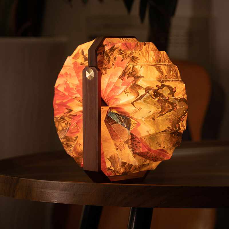 Portable lamp, Chinese style cultural and creative ornaments·Creative night light·Customized book lamp·Ancient Style Museum Forbidden City paper art table lamp