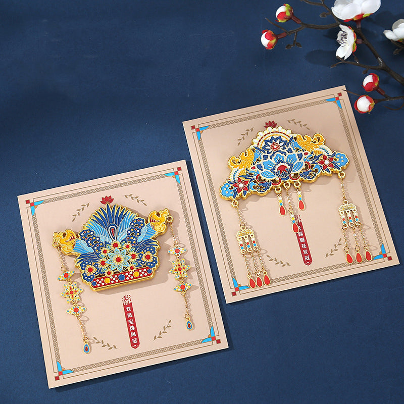 Palace Museum Metal Phoenix Crown Fridge Magnet, Beijing Cultural Souvenir Gift