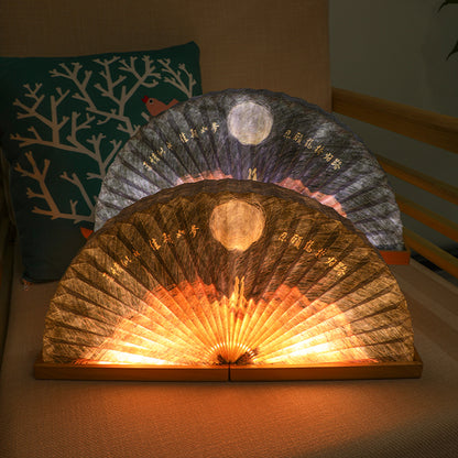 Chinese fan-shaped lamp for Lantern Festival·Cultural and creative gifts·Business customized souvenirs