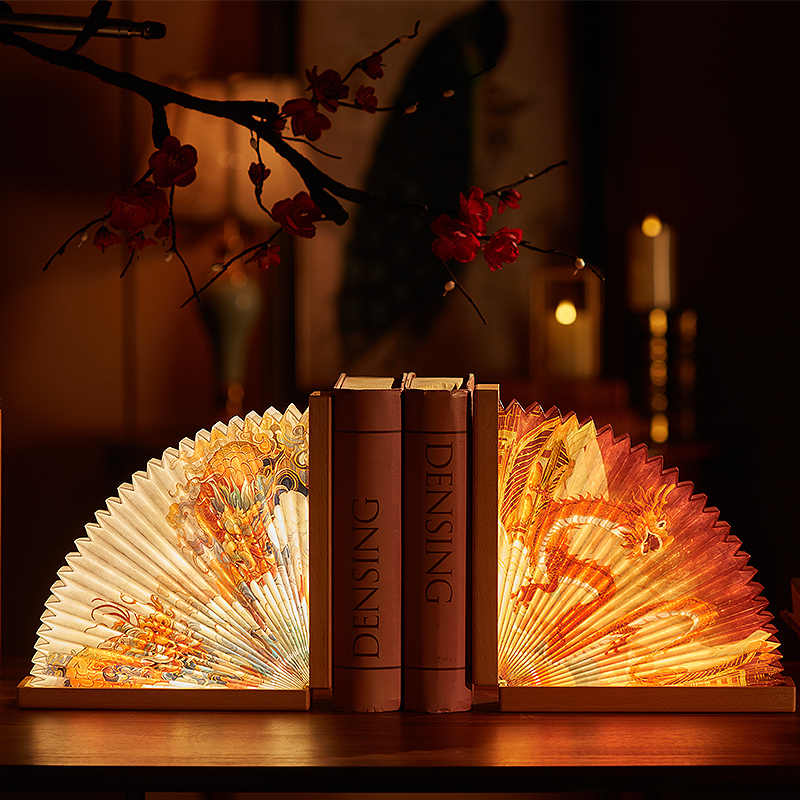 Guochao Cultural and Creative Year of the Dragon Limited Business Gifts for Customers Practical High-end Customized 2024 New Night Lights as Souvenirs