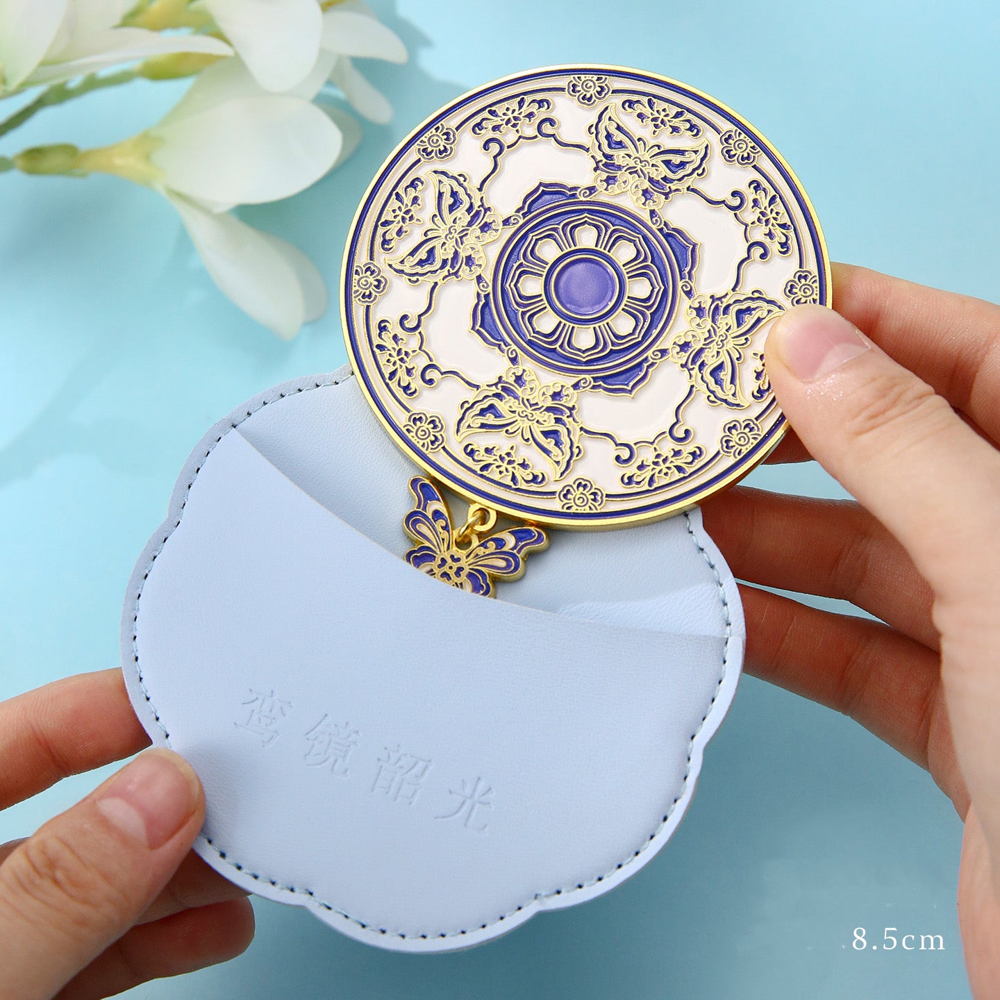 Chinese Palace Museum Style Mirror Comb Kit, Ancient Wind Travel Souvenir Gift