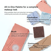 perfectdiary Designer Eyes And Cheeks Palette (Denim Limited Edition)云纱眼影综合盘