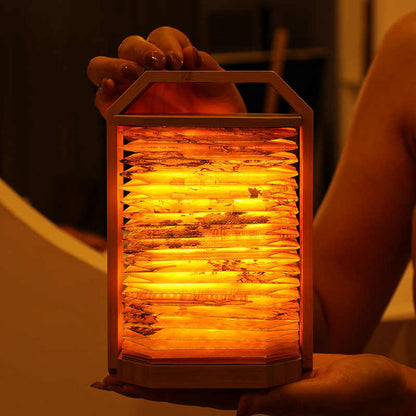 Portable lamp, Chinese style cultural and creative ornaments·Creative night light·Customized book lamp·Ancient Style Museum Forbidden City paper art table lamp