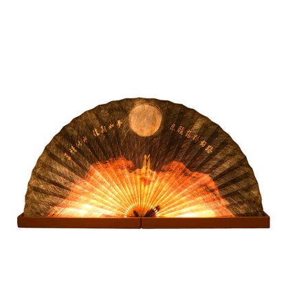 Chinese fan-shaped lamp for Lantern Festival·Cultural and creative gifts·Business customized souvenirs