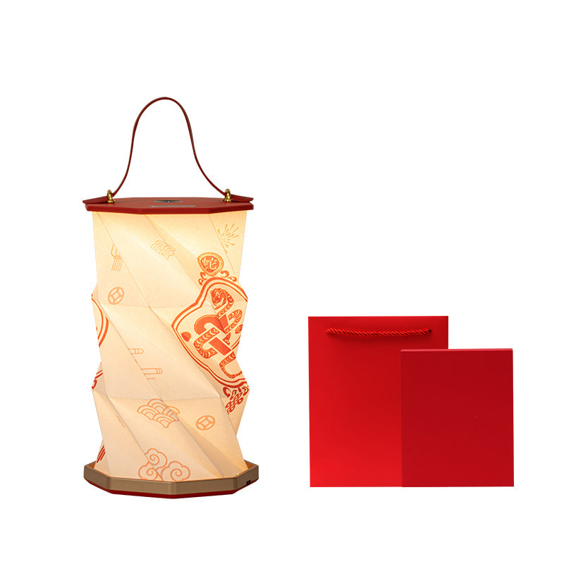 Rotating lamp creative ancient Chinese style folding rotating lamp paper carving book lamp custom ornament gift companion gift