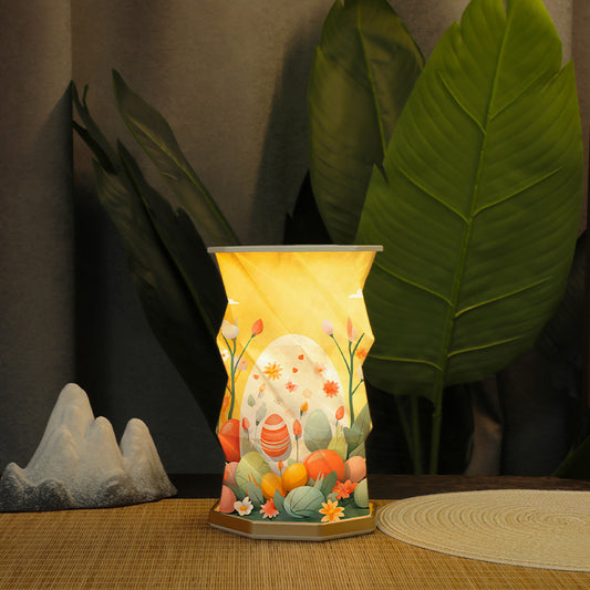 Custom Bloom Spiral Lamp – Easter Edition with Personalized Photo Design