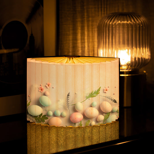 Custom Easter Pleated Paper Lamp - Personalize with Your Own Message & Design