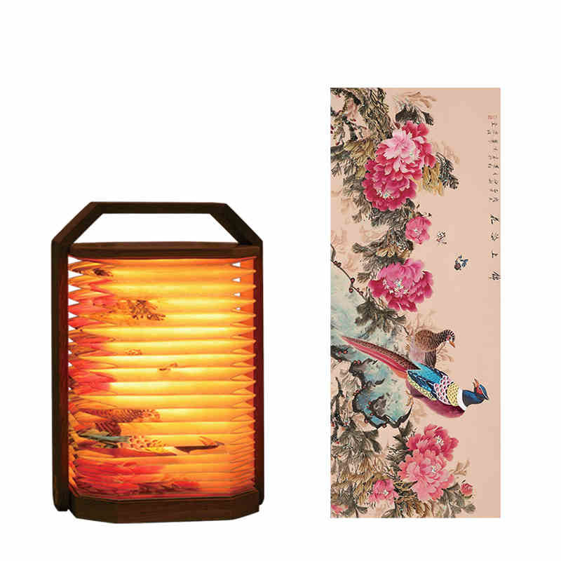 Portable lamp, Chinese style cultural and creative ornaments·Creative night light·Customized book lamp·Ancient Style Museum Forbidden City paper art table lamp