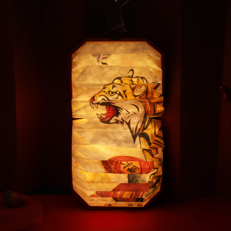 Customized night light·Museum paper carving book lamp·Forbidden City cultural and creative products·Creative folding lamp Chinese style gift