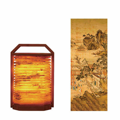 Portable lamp, Chinese style cultural and creative ornaments·Creative night light·Customized book lamp·Ancient Style Museum Forbidden City paper art table lamp