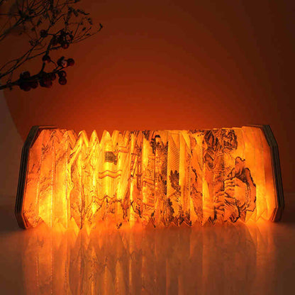 Thousand Miles of Rivers and Mountains Organ Lamp·Paper Carving Lamp DIY·Chinese Style Mid-Autumn Festival Lamp·Forbidden City Cultural and Creative Book Lamp·Ancient Style Ornaments