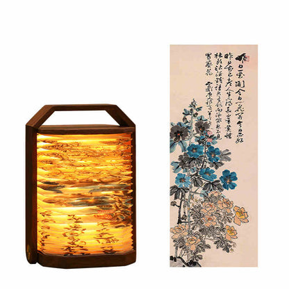 Portable lamp, Chinese style cultural and creative ornaments·Creative night light·Customized book lamp·Ancient Style Museum Forbidden City paper art table lamp