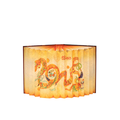 Chinese artwork ancient style paper art lamp·Customized high-end business gifts·China travel souvenirs·Book lamp