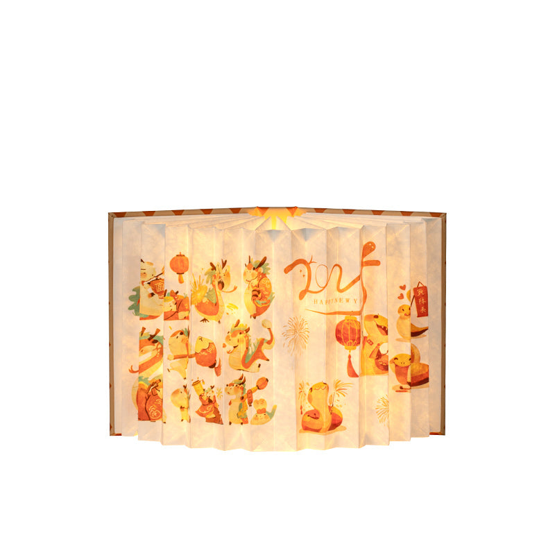 Chinese artwork ancient style paper art lamp·Customized high-end business gifts·China travel souvenirs·Book lamp