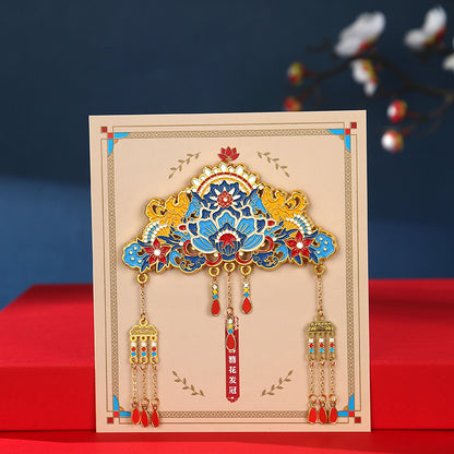 Palace Museum Metal Phoenix Crown Fridge Magnet, Beijing Cultural Souvenir Gift