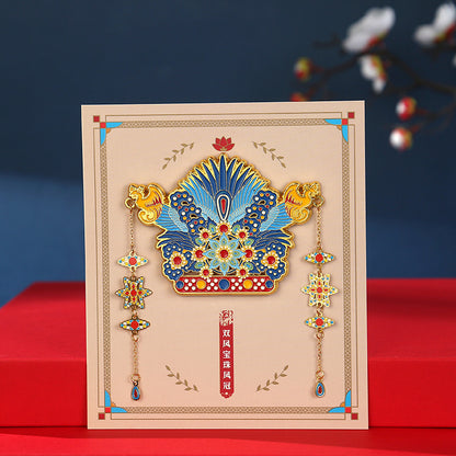 Palace Museum Metal Phoenix Crown Fridge Magnet, Beijing Cultural Souvenir Gift