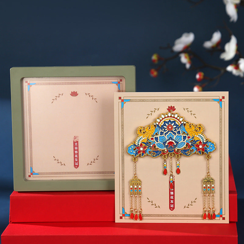 Palace Museum Metal Phoenix Crown Fridge Magnet, Beijing Cultural Souvenir Gift