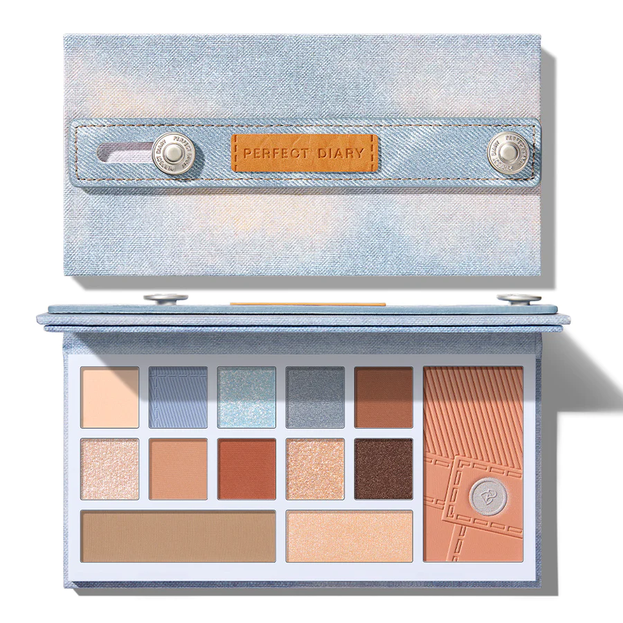 perfectdiary Designer Eyes And Cheeks Palette (Denim Limited Edition)云纱眼影综合盘