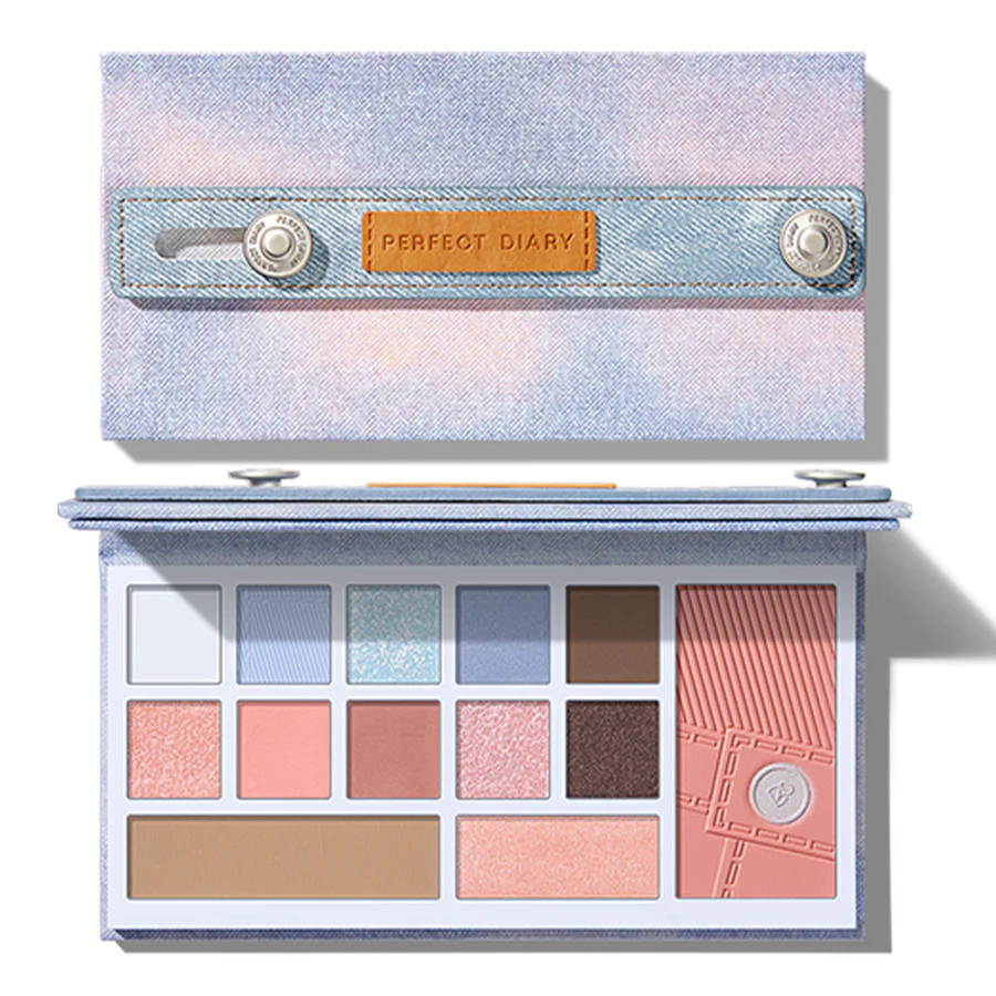 perfectdiary Designer Eyes And Cheeks Palette (Denim Limited Edition)云纱眼影综合盘