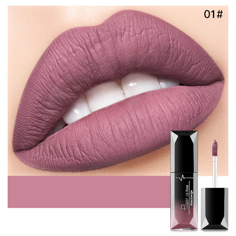 Pudaier Lips Matte Liquid Lipstick Make up Cosmetics Makeup Long-lasting Moisturizer Lip Gloss Maquiagem Waterproof Lipgloss Pen