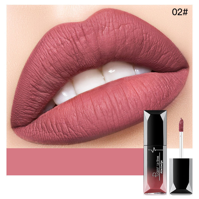 Pudaier Lips Matte Liquid Lipstick Make up Cosmetics Makeup Long-lasting Moisturizer Lip Gloss Maquiagem Waterproof Lipgloss Pen