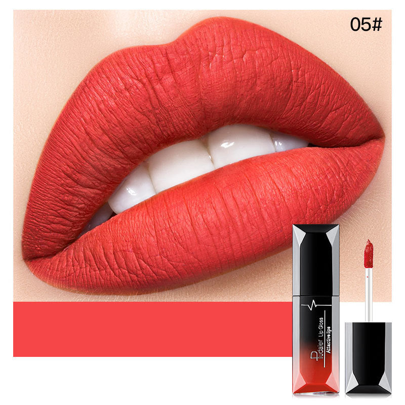 Pudaier Lips Matte Liquid Lipstick Make up Cosmetics Makeup Long-lasting Moisturizer Lip Gloss Maquiagem Waterproof Lipgloss Pen