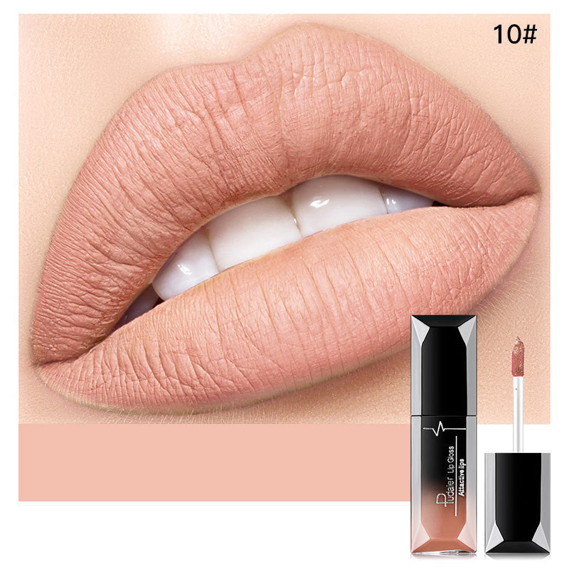 Pudaier Lips Matte Liquid Lipstick Make up Cosmetics Makeup Long-lasting Moisturizer Lip Gloss Maquiagem Waterproof Lipgloss Pen