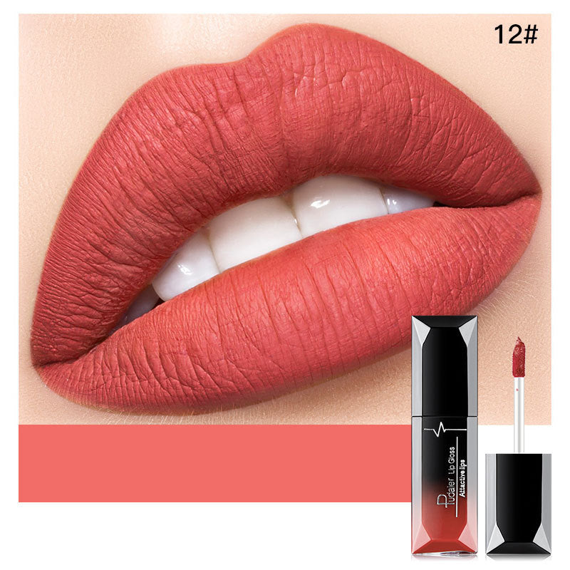 Pudaier Lips Matte Liquid Lipstick Make up Cosmetics Makeup Long-lasting Moisturizer Lip Gloss Maquiagem Waterproof Lipgloss Pen