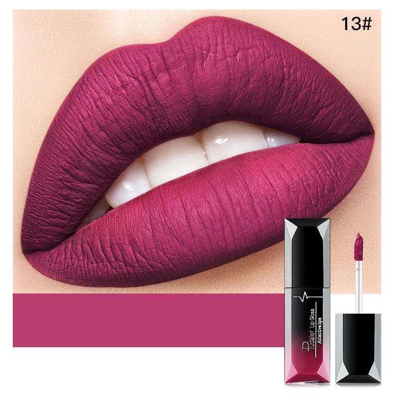 Pudaier Lips Matte Liquid Lipstick Make up Cosmetics Makeup Long-lasting Moisturizer Lip Gloss Maquiagem Waterproof Lipgloss Pen