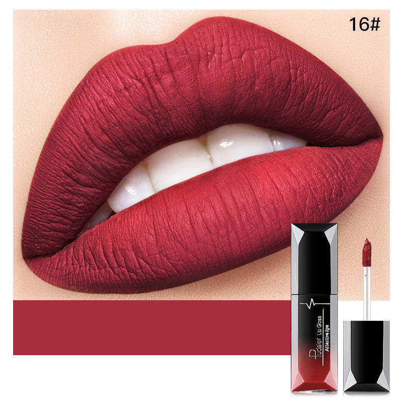 Pudaier Lips Matte Liquid Lipstick Make up Cosmetics Makeup Long-lasting Moisturizer Lip Gloss Maquiagem Waterproof Lipgloss Pen